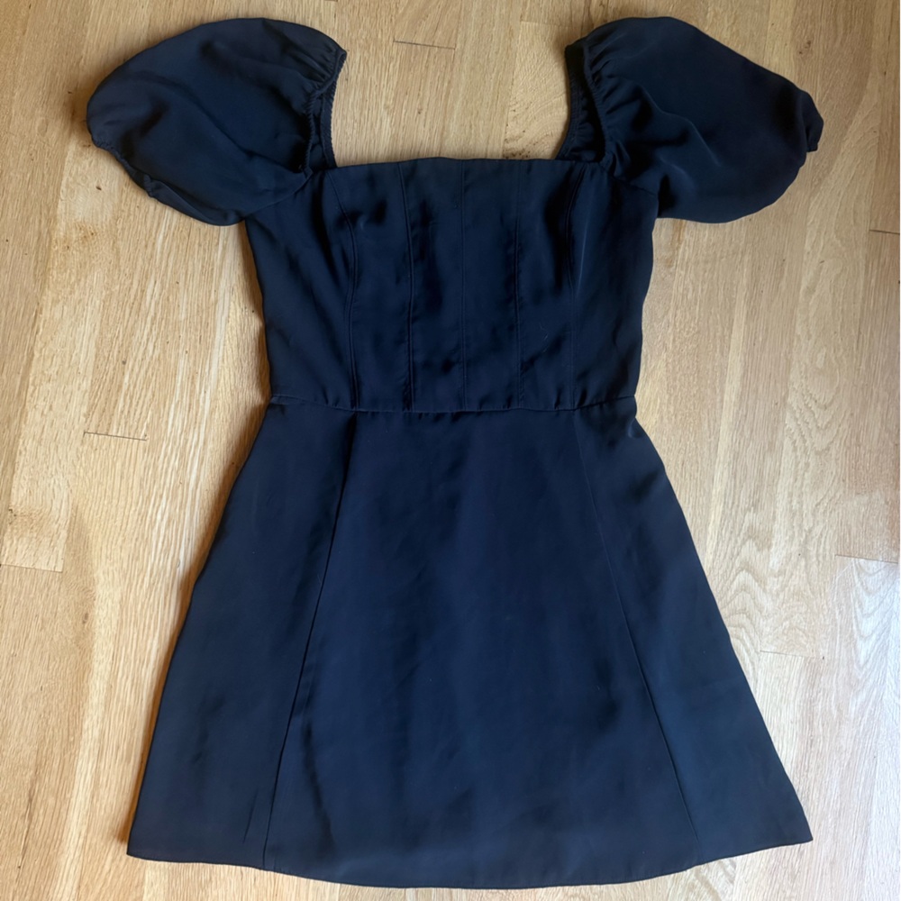 Abercrombie Black Puff Sleeve Short Dress